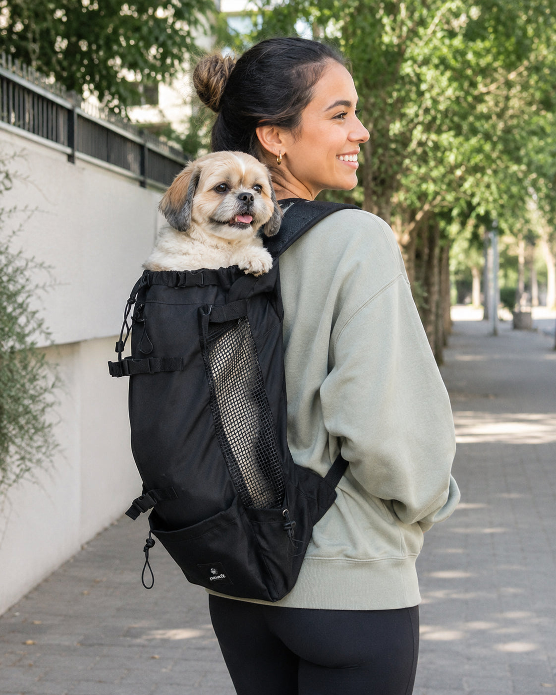 Zaino per il trasporto di cani Nero