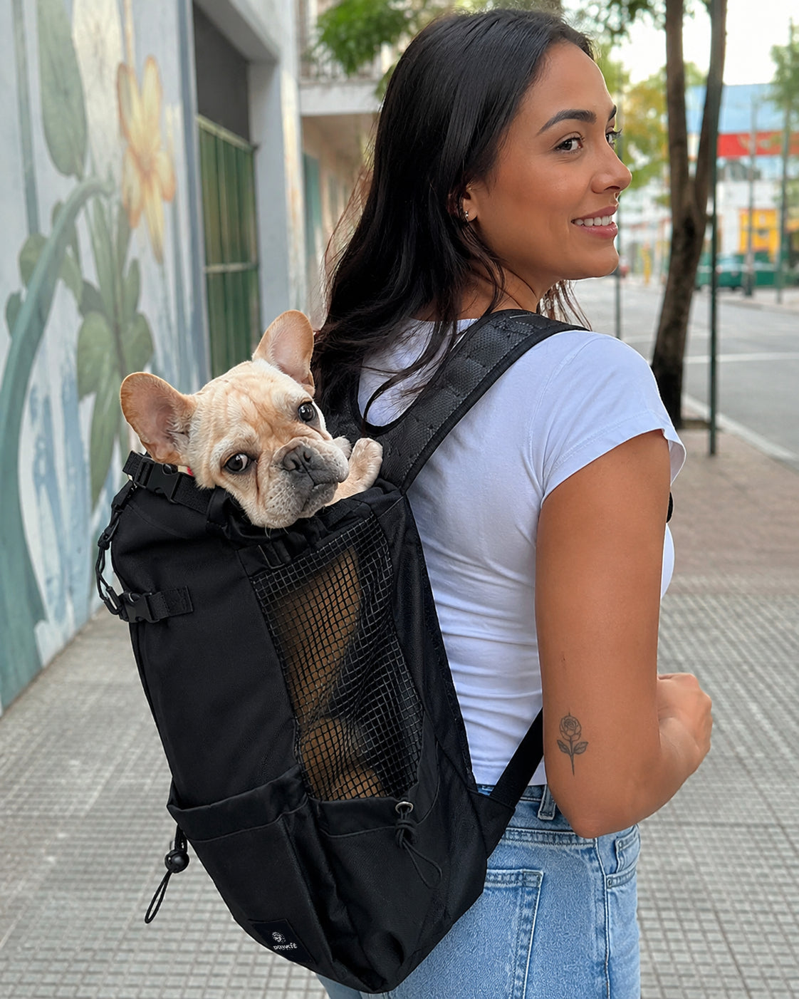 Zaino per il trasporto di cani Nero